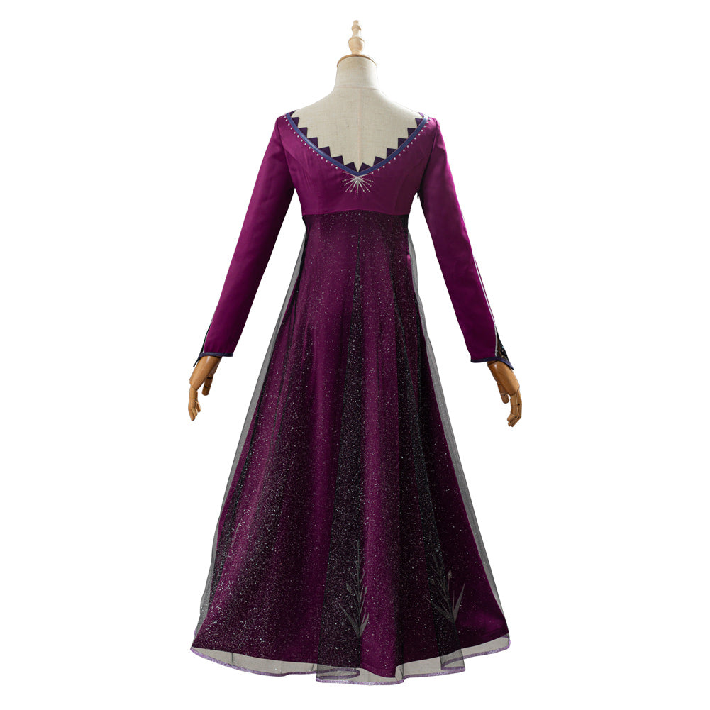 Frozen 2 Elsa Adult Outfit Purple Dress Cosplay Costume