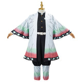 Demon Slayer Kochou Shinobu Uniform Outfit Halloween Carnival Suit for Kids Children Cosplay Costume