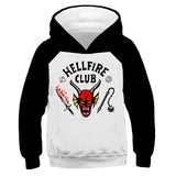 Stranger Things Cosplay Hellfire Club  Hoodie 3D Printed Hooded Sweatshirt Kids Children  Casual Streetwear Pullover