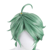 Genshin Impact Bai Shu Wig Green Cosplay Wig Heat Resistant Synthetic Hair Carnival Halloween Party Props