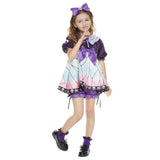 Kids  Demon Slayer Kochou Shinobu Dress Outfits Cosplay Costume Halloween Carnival Suit Re-creation Design