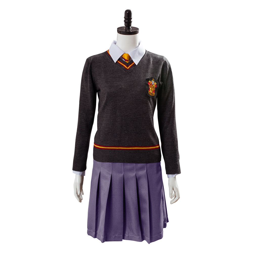 Harry Potter Hermione Granger Dress Costume Hogwarts Gryffindor Uniform for kids children