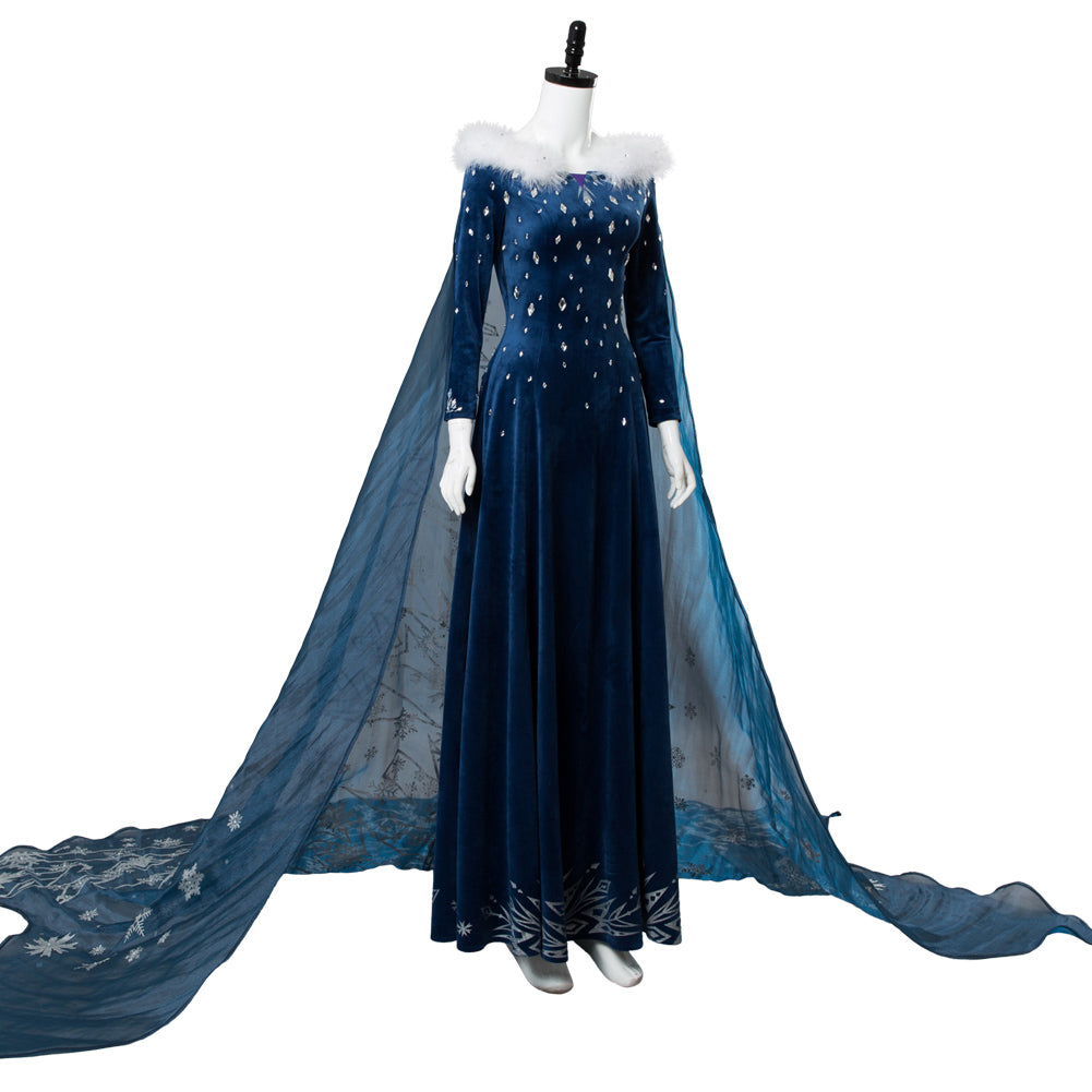 elsa dress long cape Ice Queen Dress and Cape Set Style B