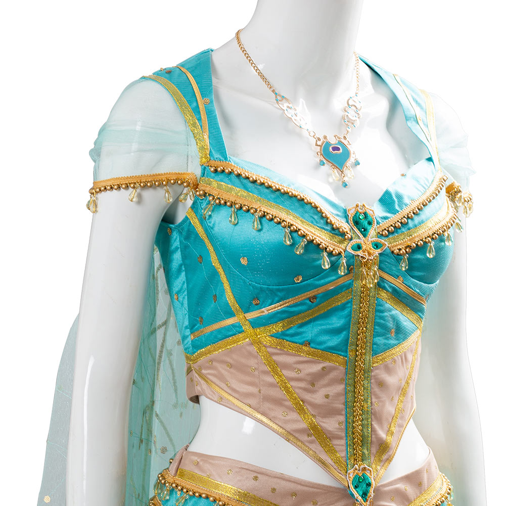 Naomi Scott Aladdin the Movie Princess Jasmine 2019 Outfit Cosplay Costume