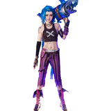 Arcane: League of Legends LoL Jinx Uniform Outfits Cosplay Costume Halloween Carnival Suit