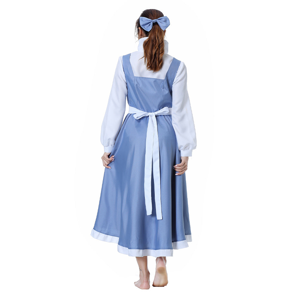 Beauty and Beast  the Maid Gown Apron Dress Outfit Cosplay Costume
