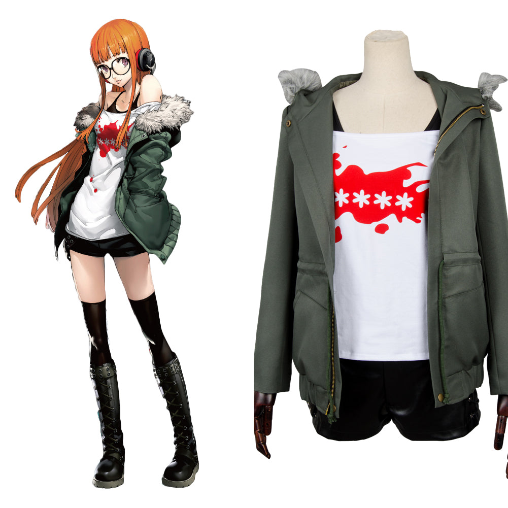 Persona 5 Futaba Sakura Shirt Coat Jacket Cosplay Costume
