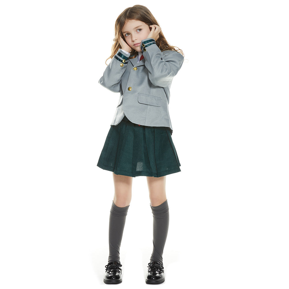 My Hero Academia Halloween Carnival Suit Ochaco Uraraka Asui Tsuyu Cosplay Costume Kids Girls Uniform Skirt Outfits