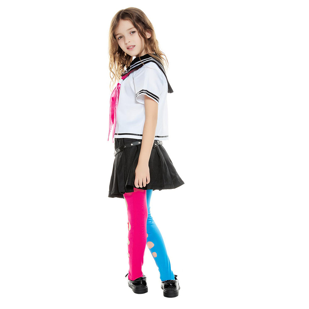 Danganronpa Dangan Rondo Halloween Carnival Suit Yuibu Miota Cosplay Costume Kids Girls School Uniform Dress Outfits
