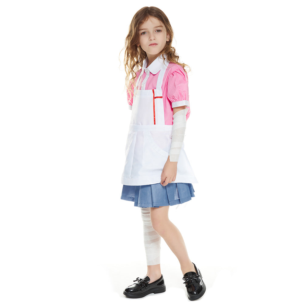 Danganronpa 2: Goodbye Despair Halloween Carnival Suit Mikan Tsumiki Cosplay Costume Kids Children Shirt Skirt Outfits