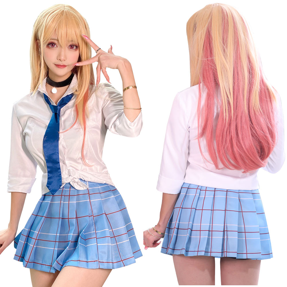 Plaid Pleated Skirt With Tie, High Waist Japanese School Girl Anime Cosplay  'jk' Uniform, Women's Clothing - Temu