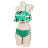 Genshin Impact Venti Cosplay Costume Bikini Top Shorts Swimsuit Outfits Halloween Carnival Suit