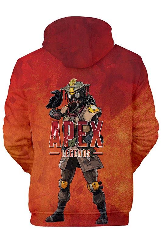 Teen Pullover Hoodie EA Games APEX Legends Bloodhound Pattern Sweatshirt