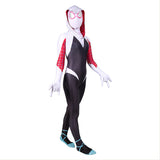 Spider-Man: Into the Spider-Verse Gwen Kids Girls Outfit Cosplay Costume Halloween Carnival Suit