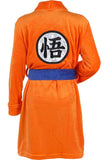 Mens Bathrobe Dragon Ball Son Goku Outfit Pattern Plush Robe For Adults Orange