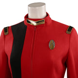 Star Trek: Discovery Season 4 Michael Burnham Cosplay Costume Red Uniform Outfits Halloween Carnival Suit