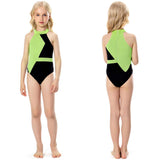 Kim Possible Shego Swimsuit Cosplay Costume Kids Girls Jumpsuit  Swimwear Outfits Halloween Carnival Suit