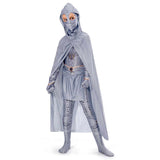 Kids Children Moon Knight Marc Spector Cosplay Costume Jumpsuit Cloak Outfits Halloween Carnival Suit