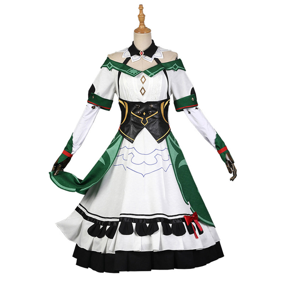 Genshin Impact Katheryne Cosplay Costume Dress Outfits Halloween Carnival Suit