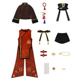 Genshin Impact Hu Tao Outfits Cosplay Costume Halloween Carnival Suit