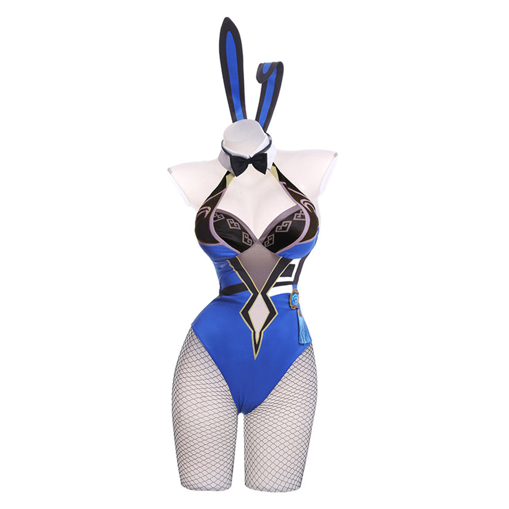 Genshin Impact Yelan Cosplay Costume Bunny Girls Jumpsuit Outfits Halloween Carnival Suit