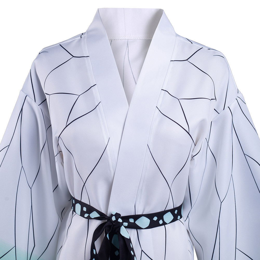 Demon Slayer Kimetsu no Yaiba Kochou Shinobu Cosplay Costume Cloak Earings Belt Outfits Halloween Carnival Suit