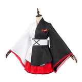 Danganronpa Halloween Carnival Suit Monokuma Cosplay Costume Black White Bear Kimono Dress Outfit