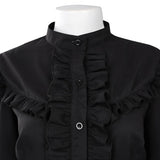 Adult Women Medieval Victorian Ruffle Shirt Blouse Cosplay Costume Party Outfits Halloween Carnival Suit