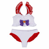 Sailor Moon Huo Yeli Swimsuit Cosplay Costume Bikini Top Shorts Outfits Halloween Carnival Suit