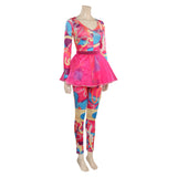 Barbie Original Design Print Colorful Jumpsuit Cosplay Costume Halloween Carnival Suit