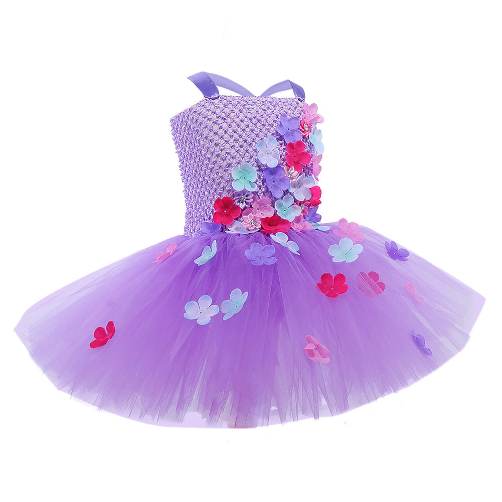 Kids Girls Encanto Isabela Cosplay Costume TuTu Dress Outfits Halloween Carnival Suit