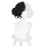 Cruella Movie Cruella de Vil Heat Resistant Synthetic Hair Carnival Halloween Party Props Cosplay Wig