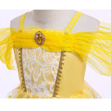 Beauty and the Beast Kids Girls Belle Cosplay Costume Outfits Halloween Carnival Suit
