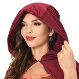 Hocus Pocus 2 Mary Sanderson Hooded Cloak Outfits Halloween Carnival Suit