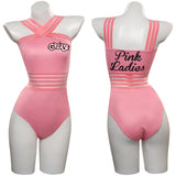Cosplay Costume Halloween Carnival Party Disguise Suit pink lady swimsuit Grease: Rydell High Cheerleader