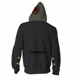Danganronpa Naegi Makoto Cosplay Hoodie 3D Printed Hooded Sweatshirt Casual Streetwear Zip Up Coat
