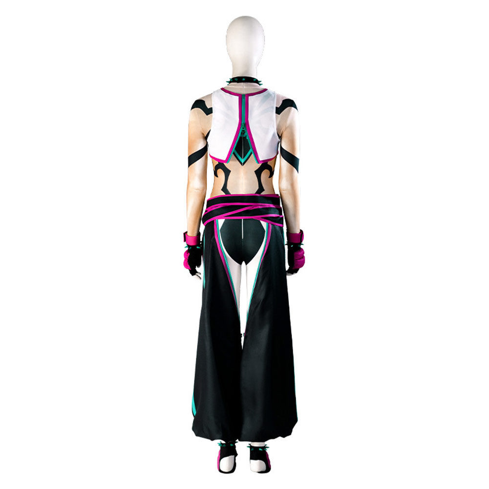 Street Fighter Han Juri Cosplay Costume Outfits Halloween Carnival Suit
