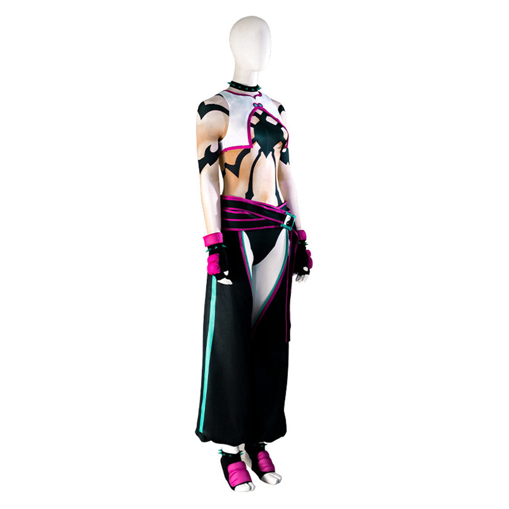Street Fighter Han Juri Cosplay Costume Outfits Halloween Carnival Suit