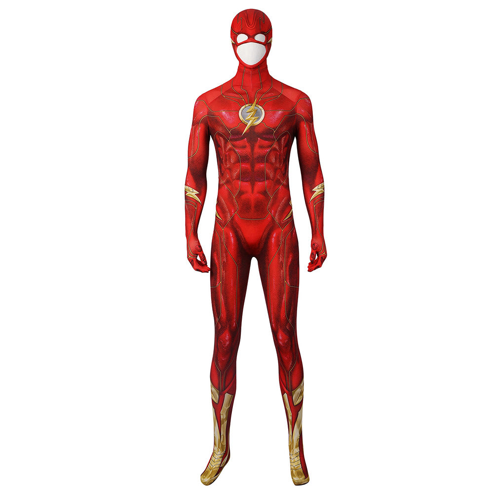 Flash Barry Allen Cosplay Costume Jumpsuit Outfits Halloween Carnival Suit