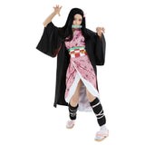 Demon Slayer: Kimetsu no Yaiba Halloween Carnival Suit Kamado Nezuko Cosplay Costume Adult Kimono Outfit