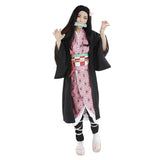 Demon Slayer: Kimetsu no Yaiba Halloween Carnival Suit Kamado Nezuko Cosplay Costume Adult Kimono Outfit