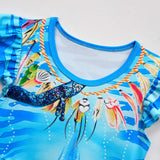 Kids Girls Avatar Neytiri Cosplay Costume Dress Outfits Halloween Carnival Party Suit