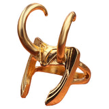Loki Cosplay Helmet Golden Ring Costume