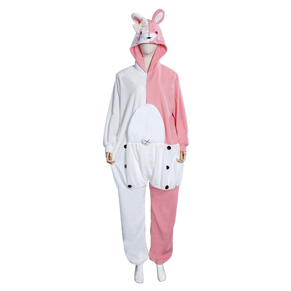 Danganronpa Dangan Ronpa Halloween Carnival Suit Monokuma and Monomi Cosplay Costume Jumpsuit Pajamas Sleepwear
