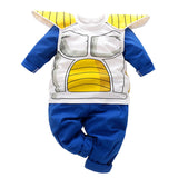 Vegeta IV Cosplay Costume Cartoon Infant Jumpsuit Onesie Flannel Halloween Fancy Dress Rompers