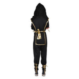 Kids Ninja Costume Boys Japanese Warrior Outfit Halloween Bodysuit Outfit Black