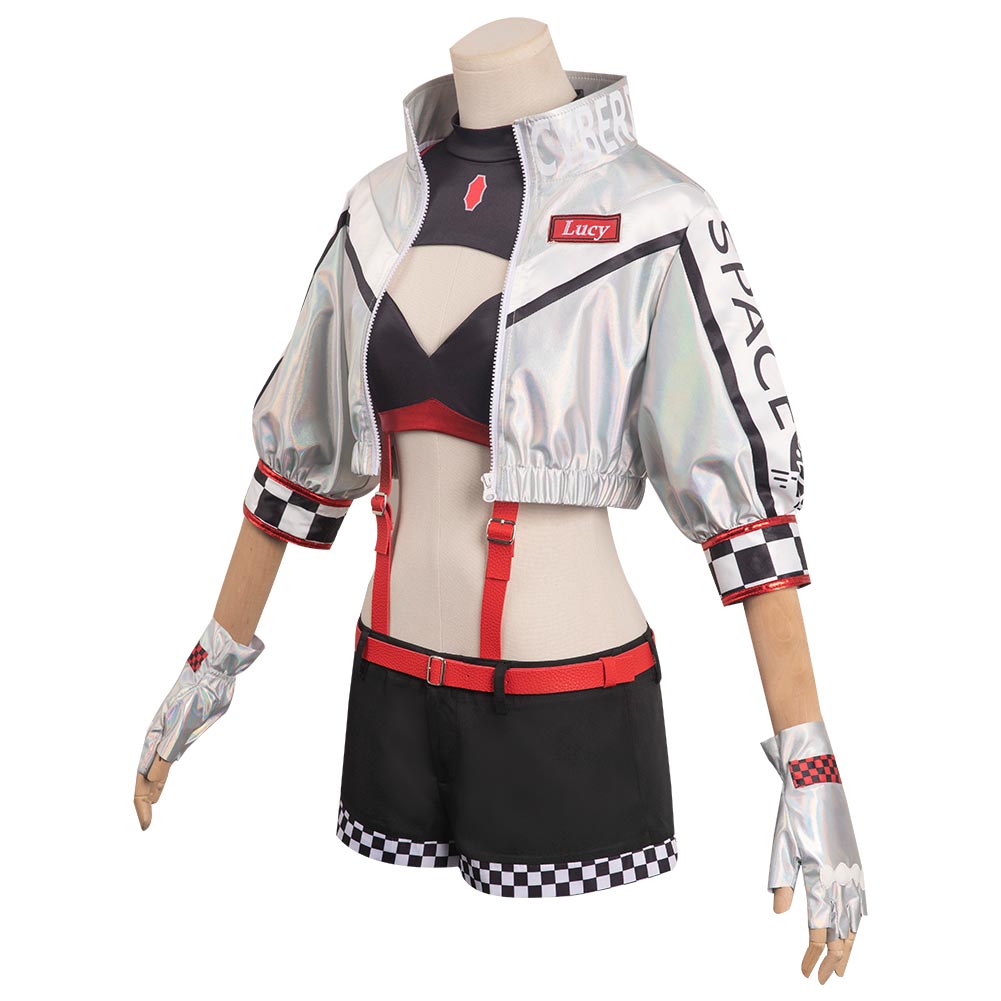 Cyberpunk Edgerunner Lucy Racing Jacket  Cosplay Costume Fancy Outfit Halloween Carnival Suit