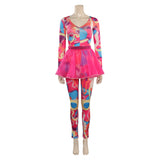 Barbie Original Design Print Colorful Jumpsuit Cosplay Costume Halloween Carnival Suit