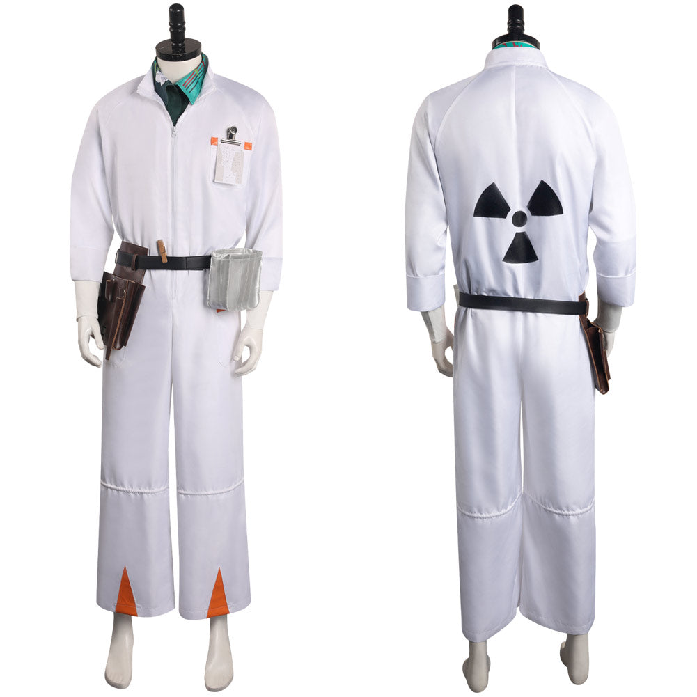 Back to the Future Doc Brown Cosplay Costume Men Jumpsuit Outfits Halloween Carnival Suit
