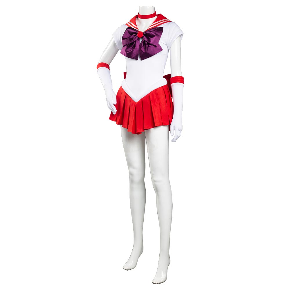 Sailor Moon Halloween Carnival Suit Hino Rei Cosplay Costume Uniform Dress Outfit